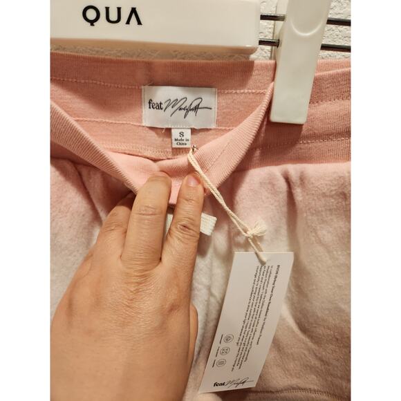 new Feat tree blanket blend short Madison fleece ombre tie dye‎ size Small pink - Picture 3 of 3